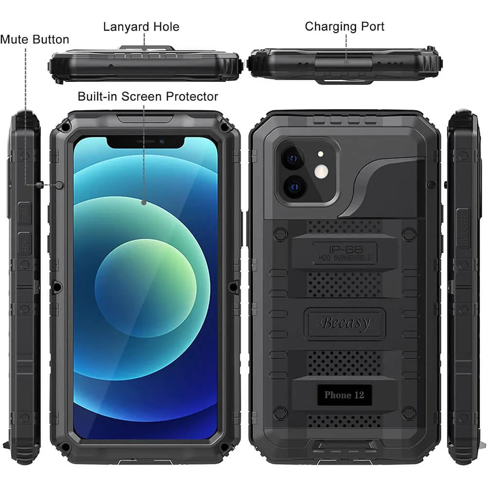 Beeasy iPhone 12 Waterproof Cell Phone Case | Shockproof
