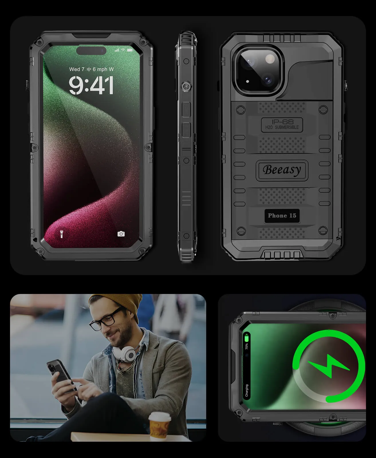 Beeasy iPhone 15 Waterproof Cases | Dropproof