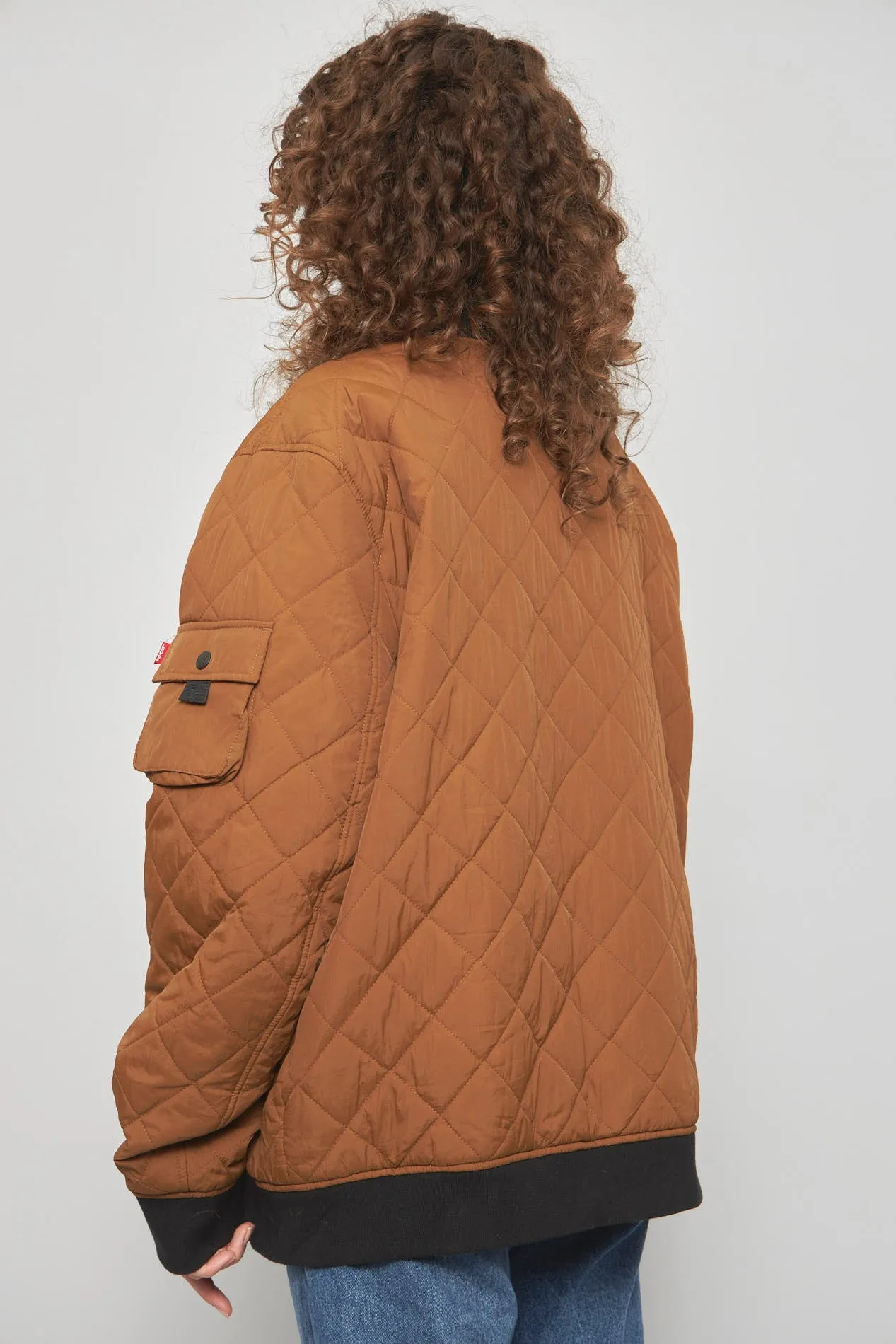 Bomber casual  café levis talla Xxl 466