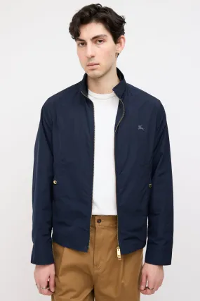 Brit Navy Nylon Zip Up Jacket