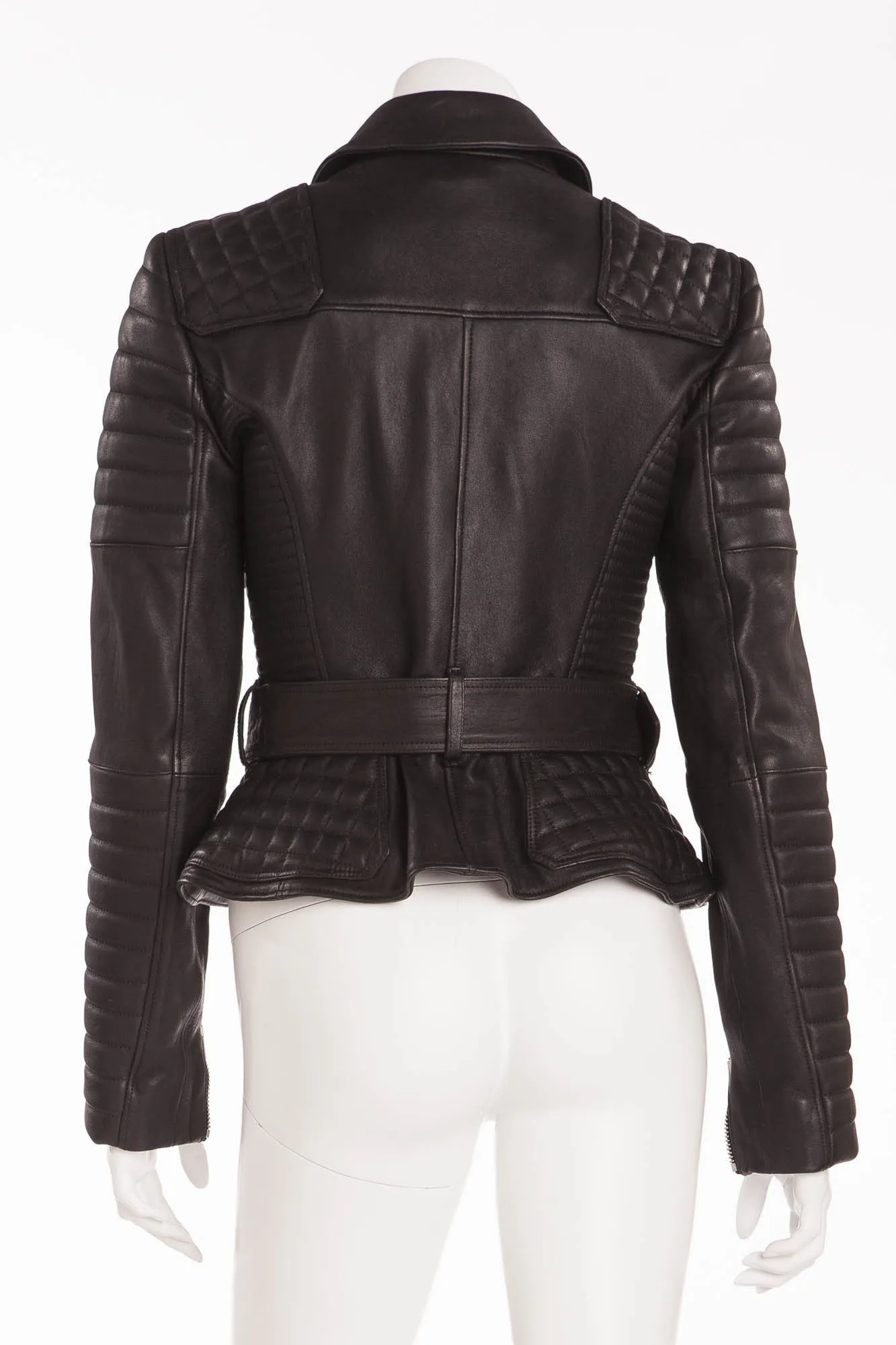 Burberry - Black Leather Quilted Jacket - IT 44