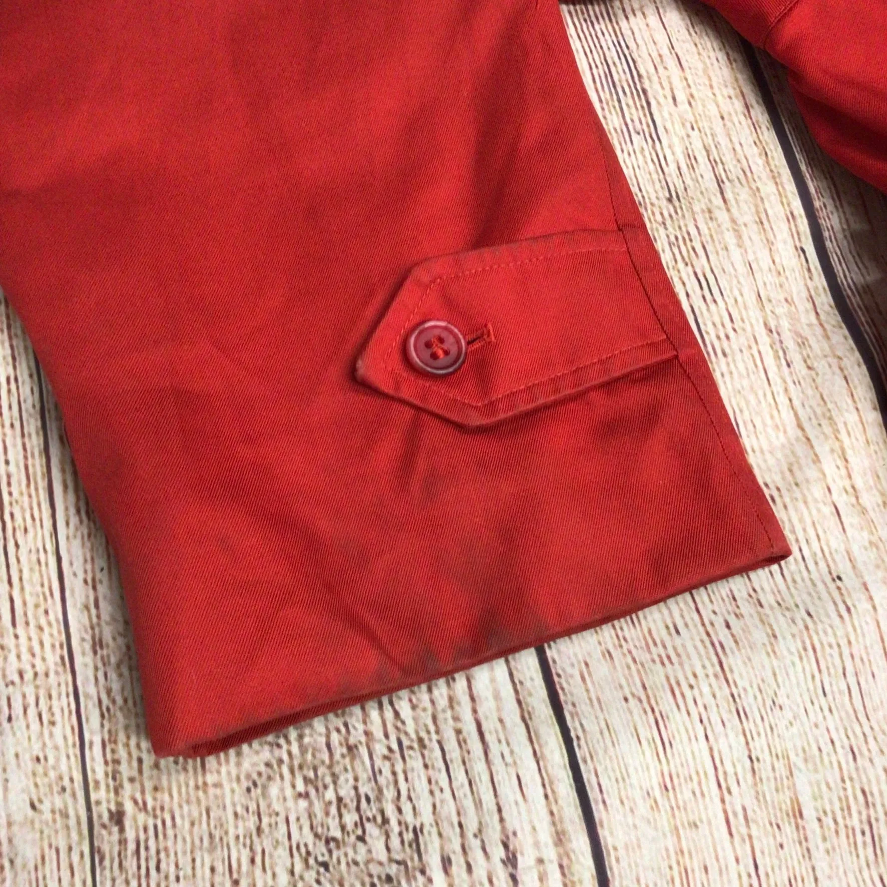 Burberrys Red Trench Coat w/Removable Wool Lining Size 12 Regular