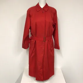 Burberrys Red Trench Coat w/Removable Wool Lining Size 12 Regular