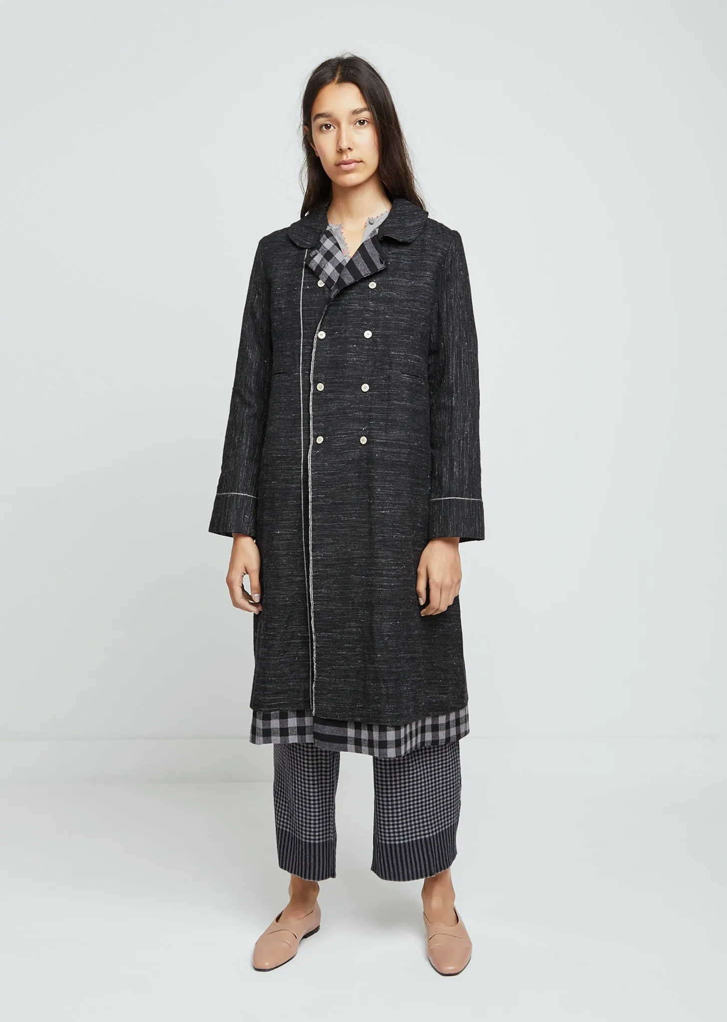 Checked Double Breasted Jacket