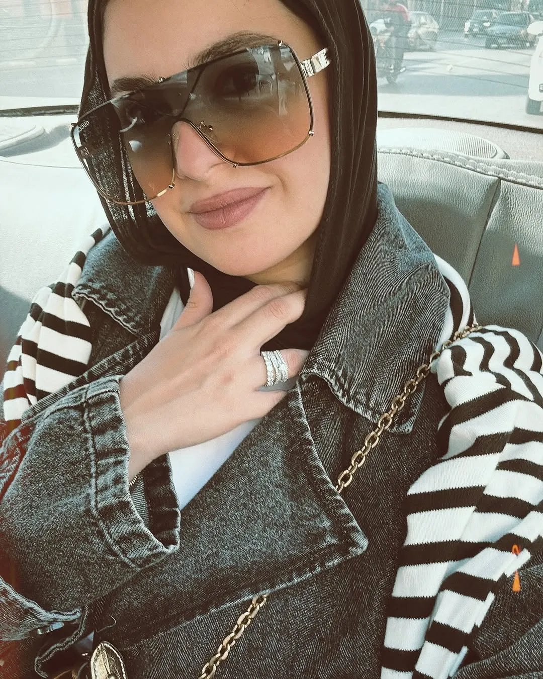 Denim trench coat