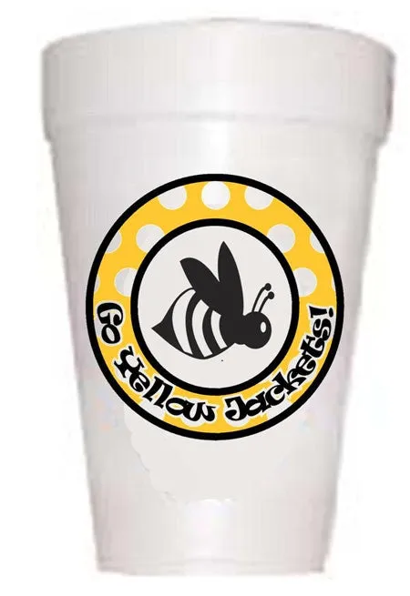 Georgia Tech Go Yellow Jackets Styrofoam Tailgating Cups