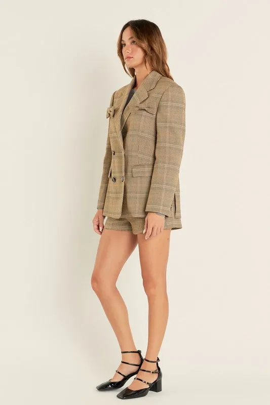 Glen Check Bow Jacket