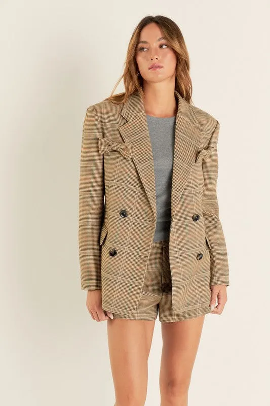 Glen Check Bow Jacket