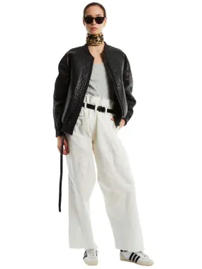 LASER BONDED MULTI-TEXTURE BOMBER