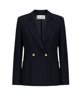 Loro Piano Double Breasted Blazer in Navy Blue