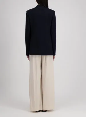 Loro Piano Double Breasted Blazer in Navy Blue