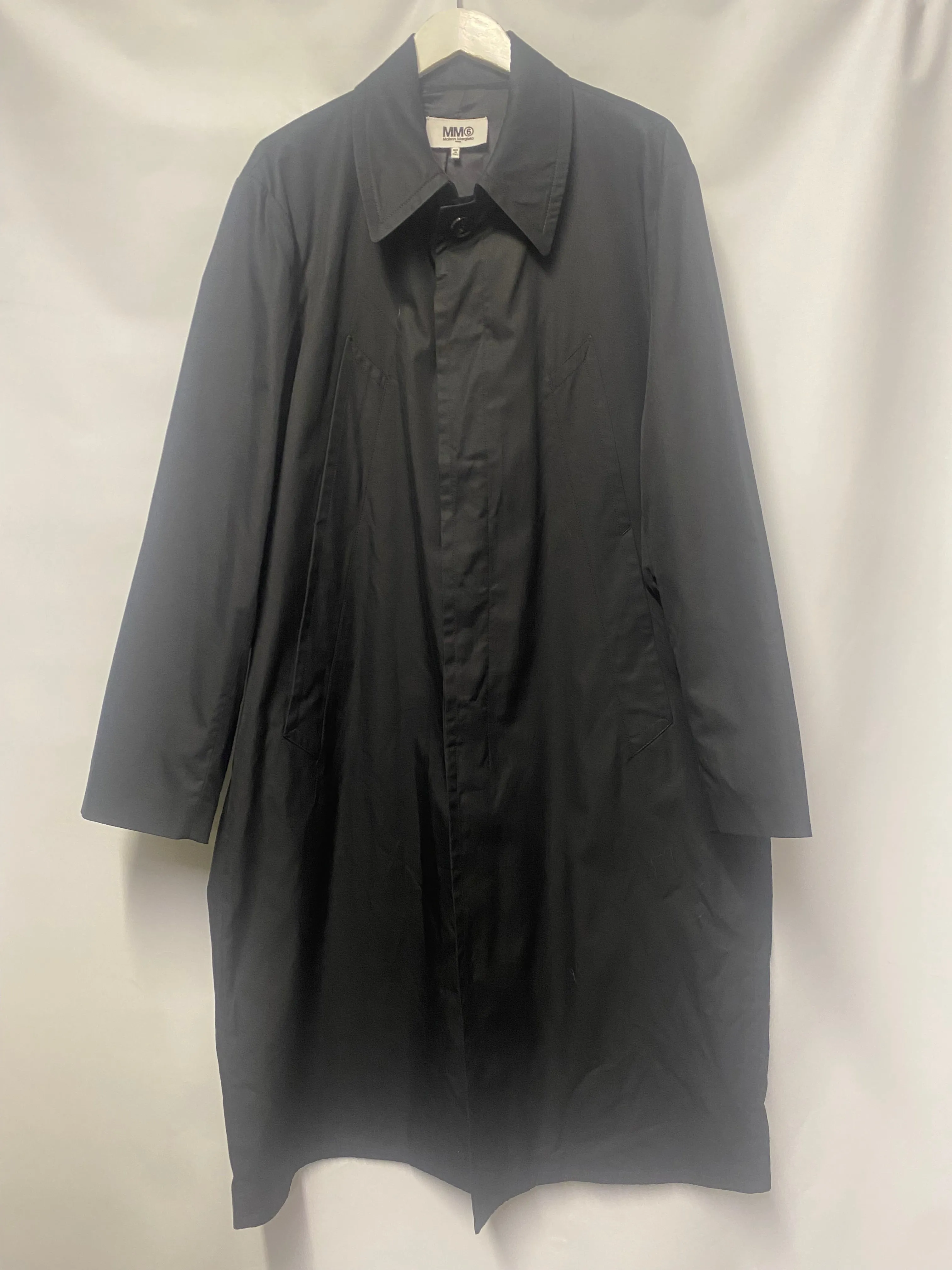 Maison Margiela Black Cotton Trench Coat Mac Unisex Remodelled Large 44/48