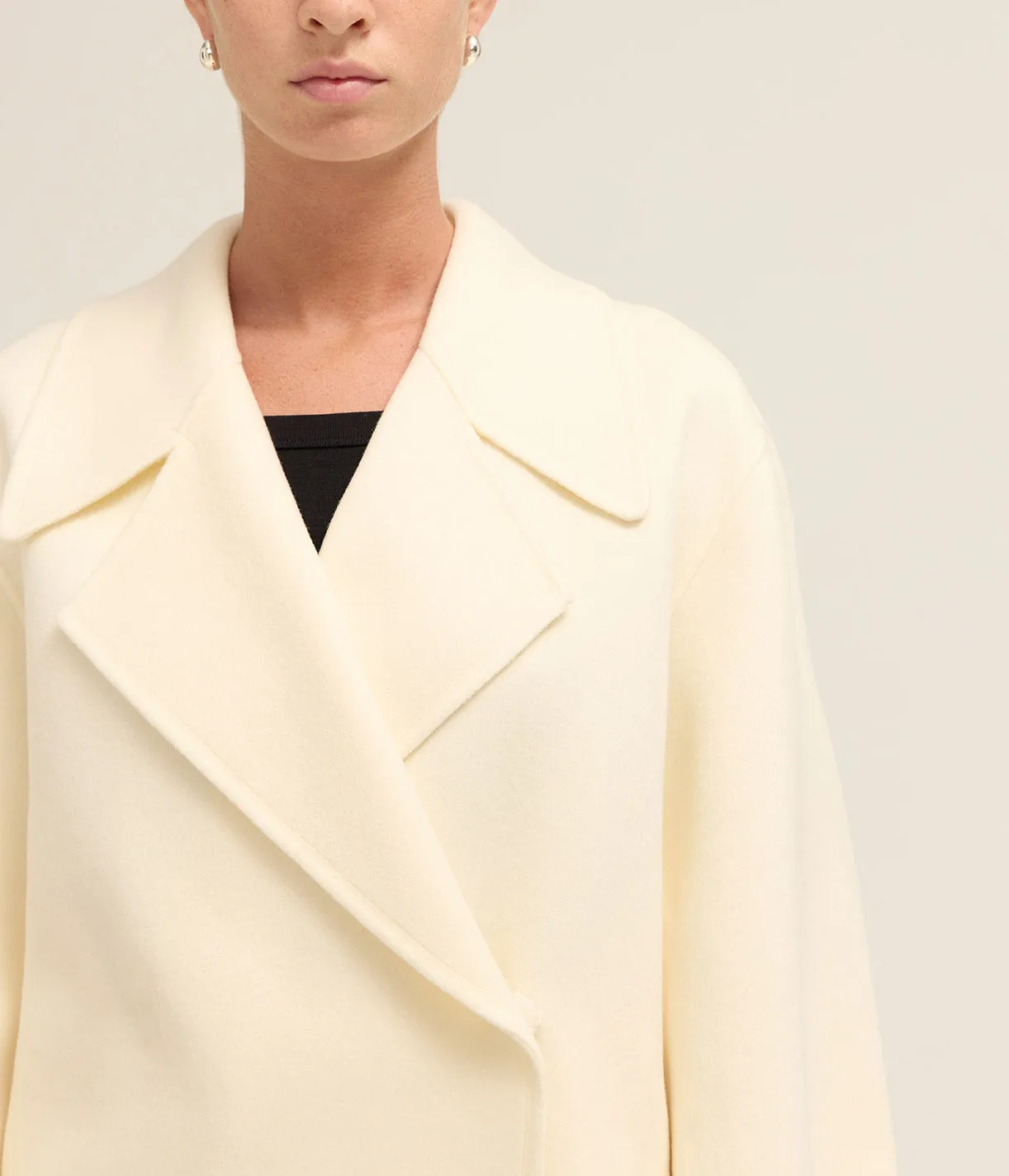 Malika 100% Wool Jacket in Ecru