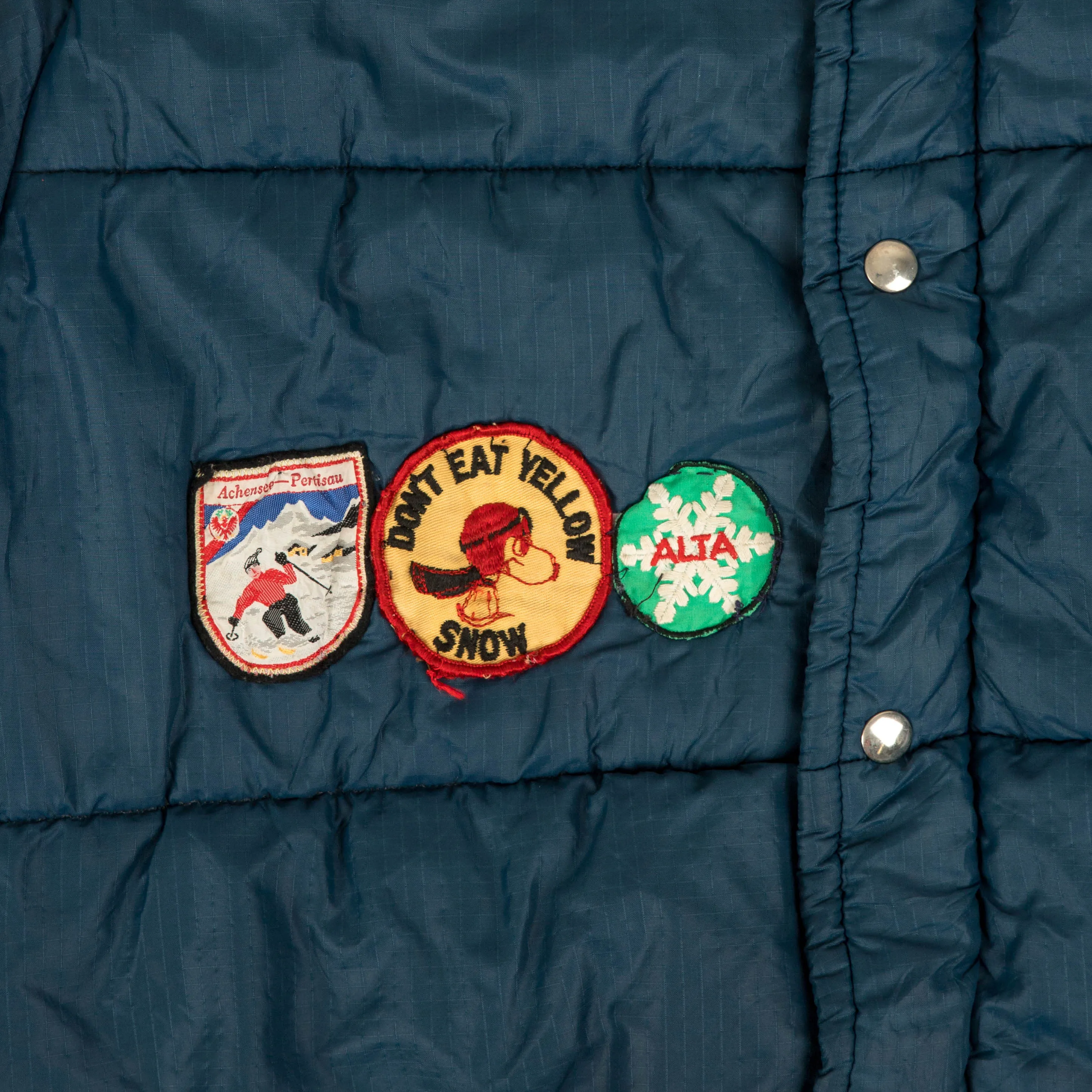 MEN'S VINTAGE 1980S PATCH QUILTED JACKET - MEDIUM