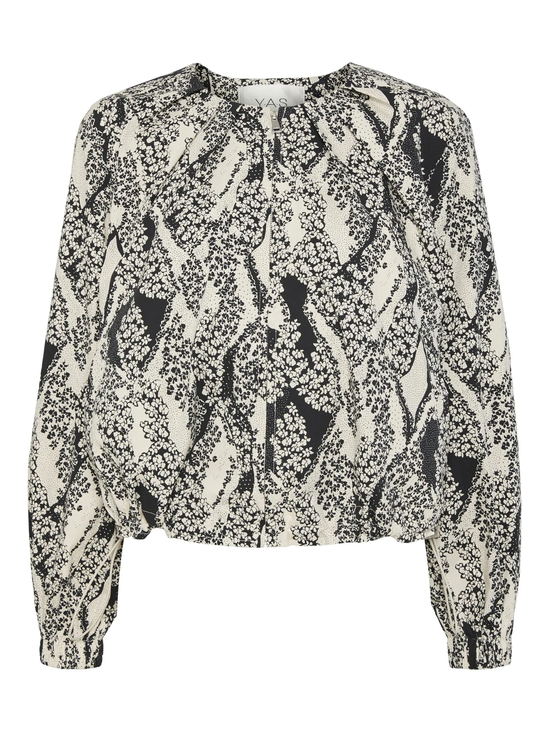 Mera Bomber Jacket - Black & Cream