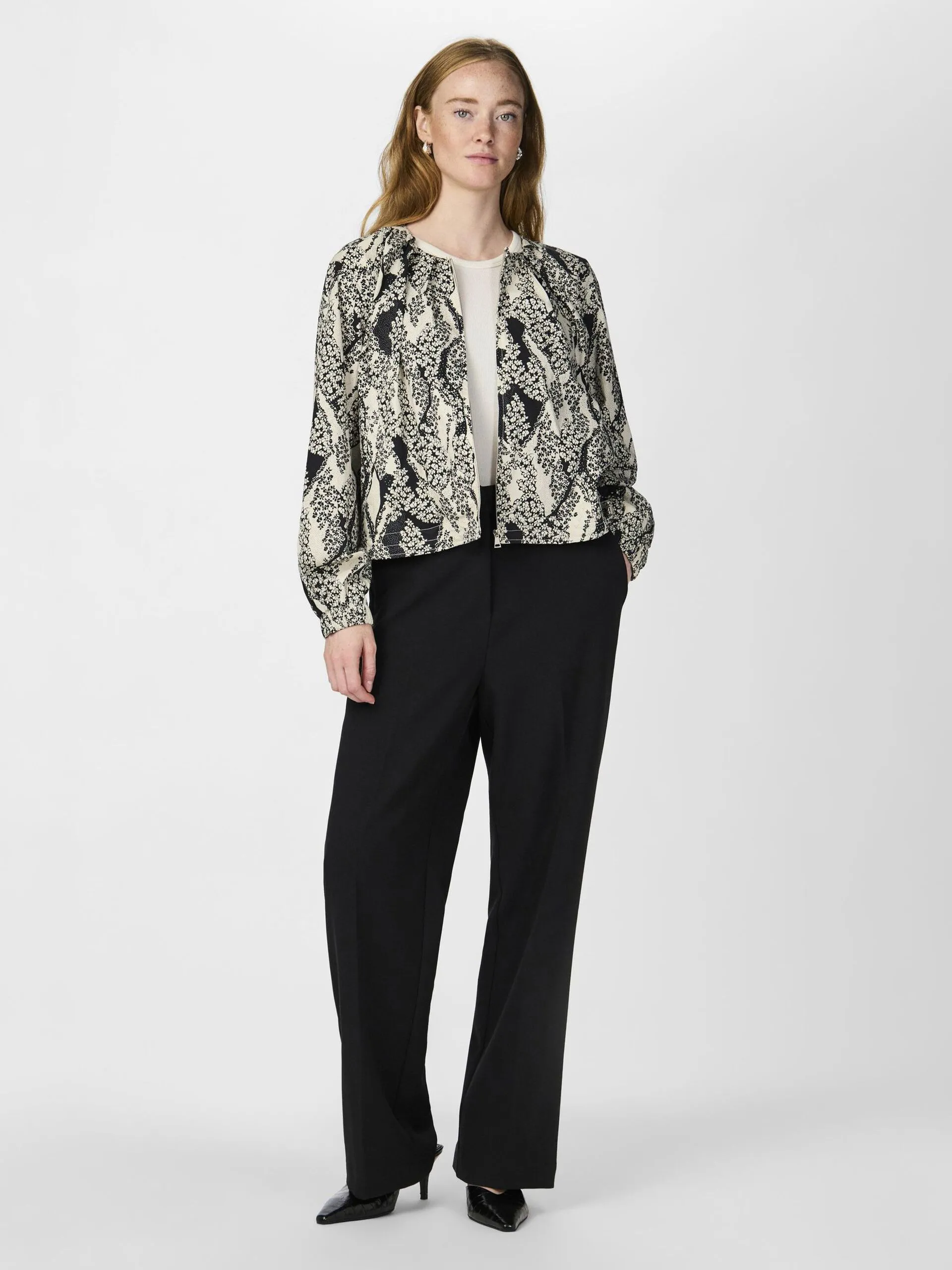 Mera Bomber Jacket - Black & Cream