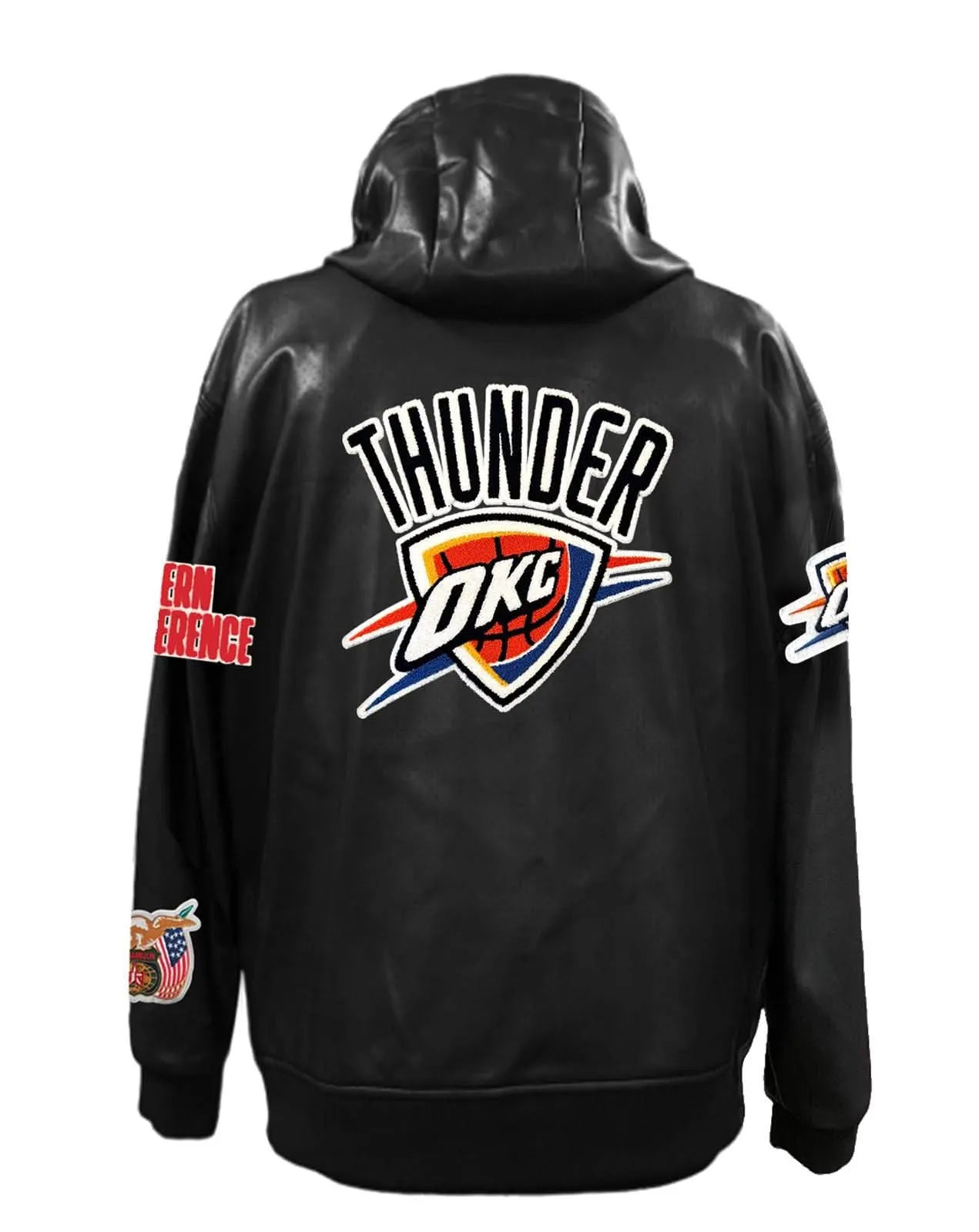 OKLAHOMA CITY THUNDER LIGHTWEIGHT VEGAN ZIP-UP HOODED JACKET