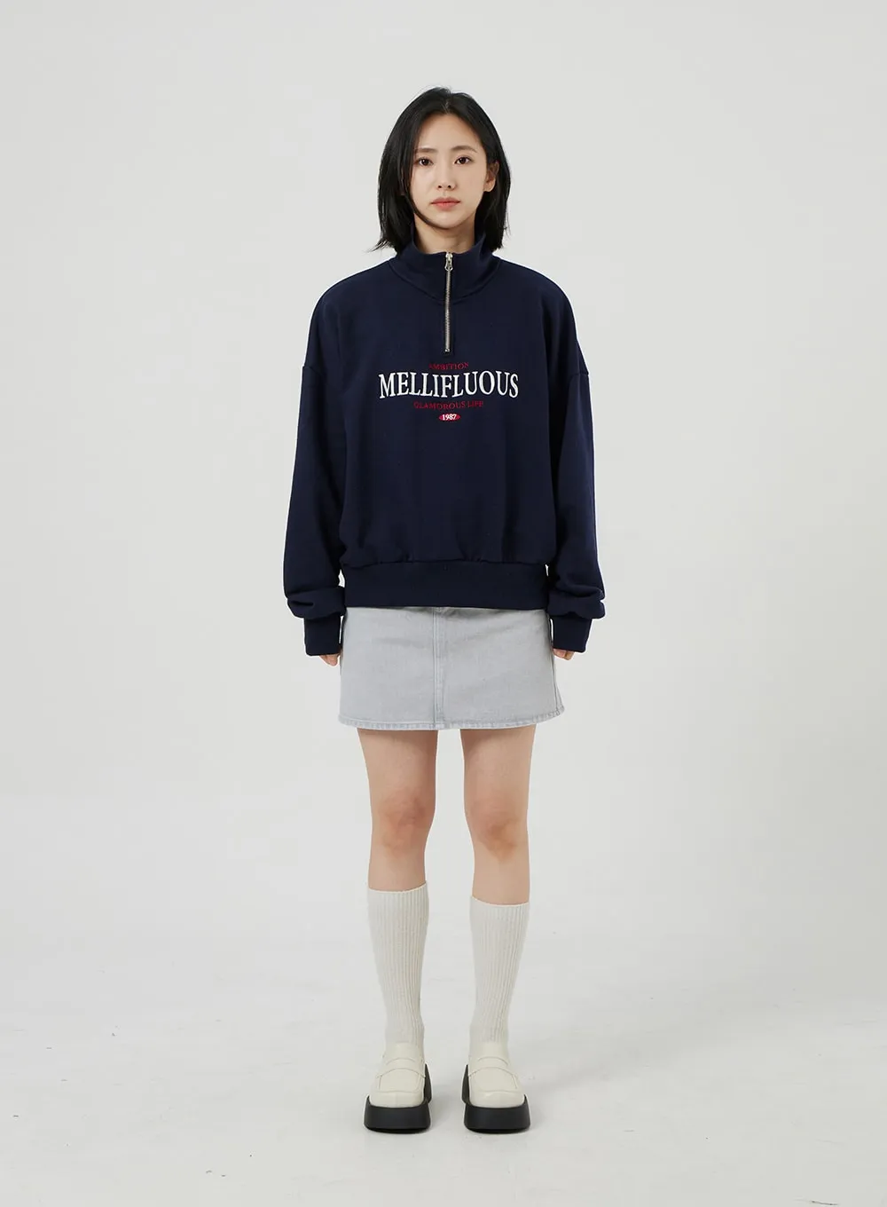 Oversized Half Zip-Up OF316