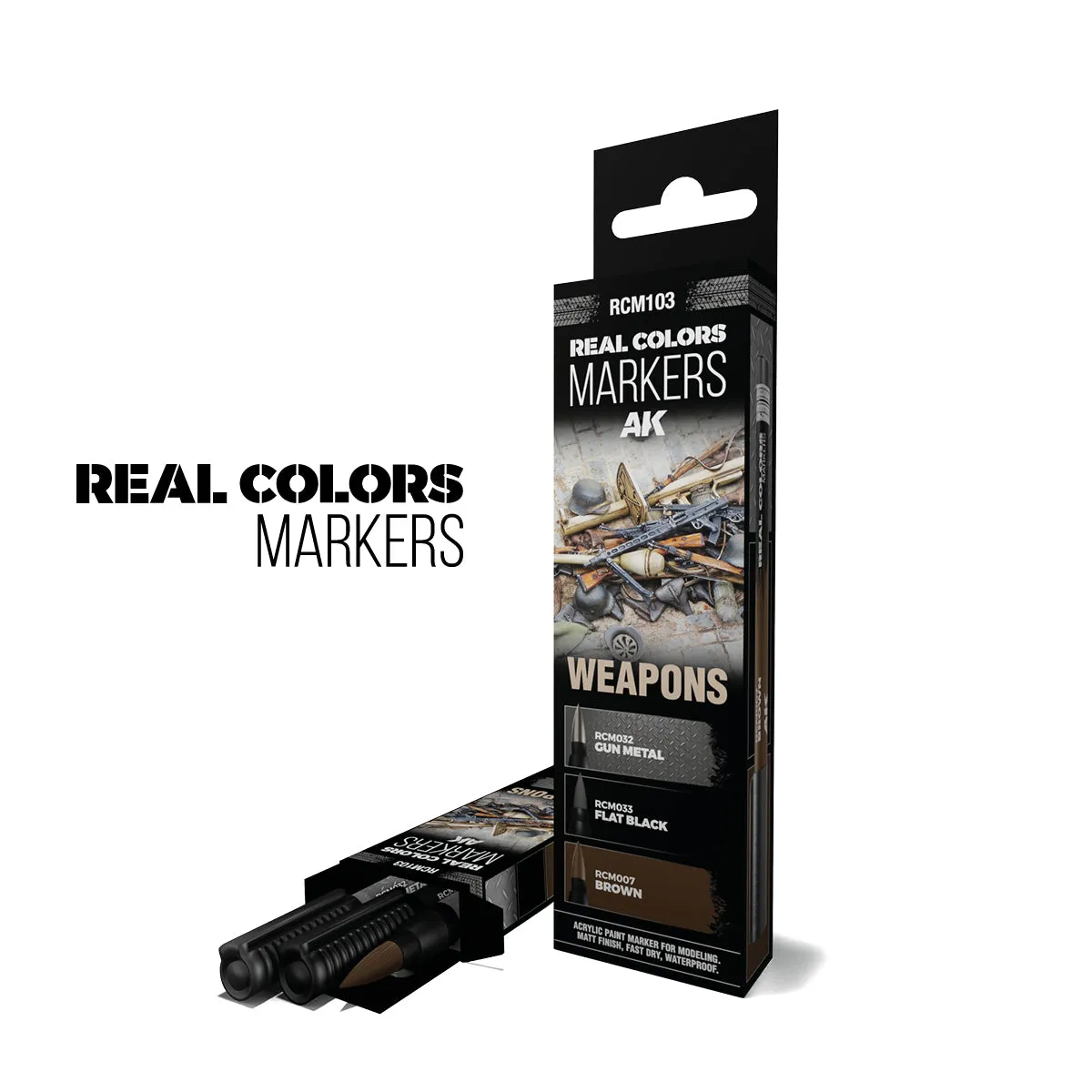 RCM103 Real Colors Markers - Weapons RC Markers Set (Pack Of 3)