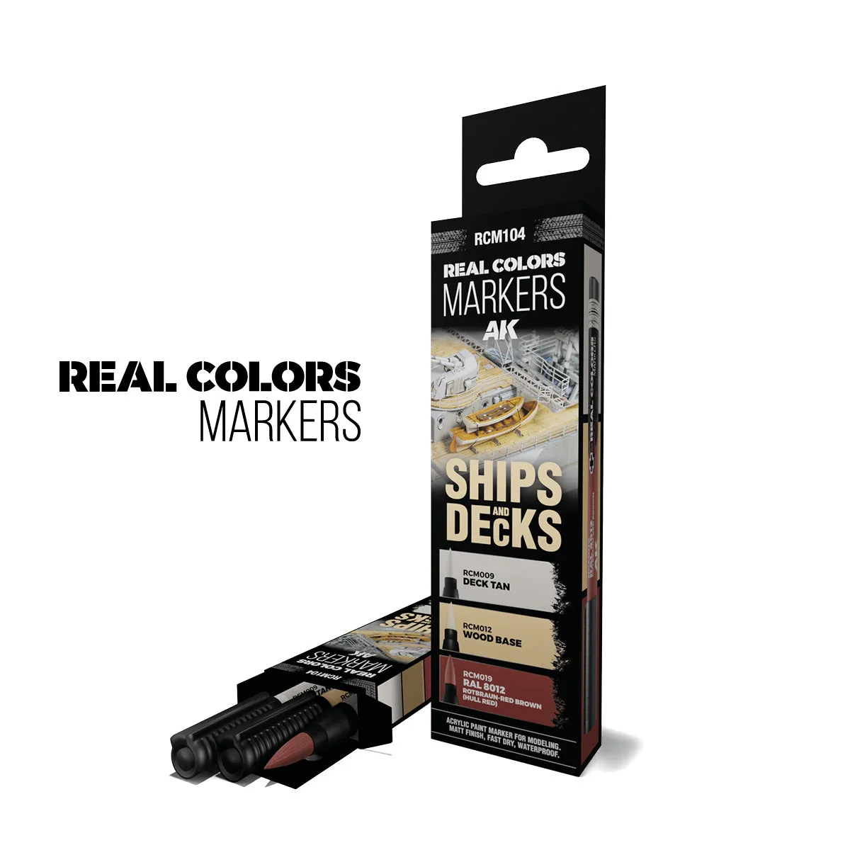RCM104 Real Colors Markers - Ships & Decks RC Markers Set (Pack Of 3)