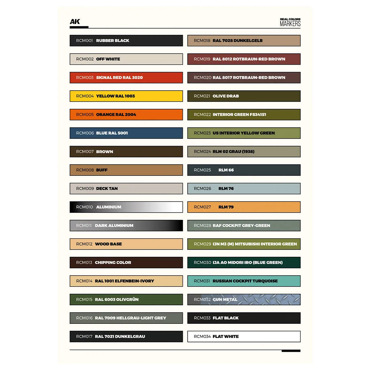 RCM150 Real Colors Markers - Special Box RC Markers (34 Units)