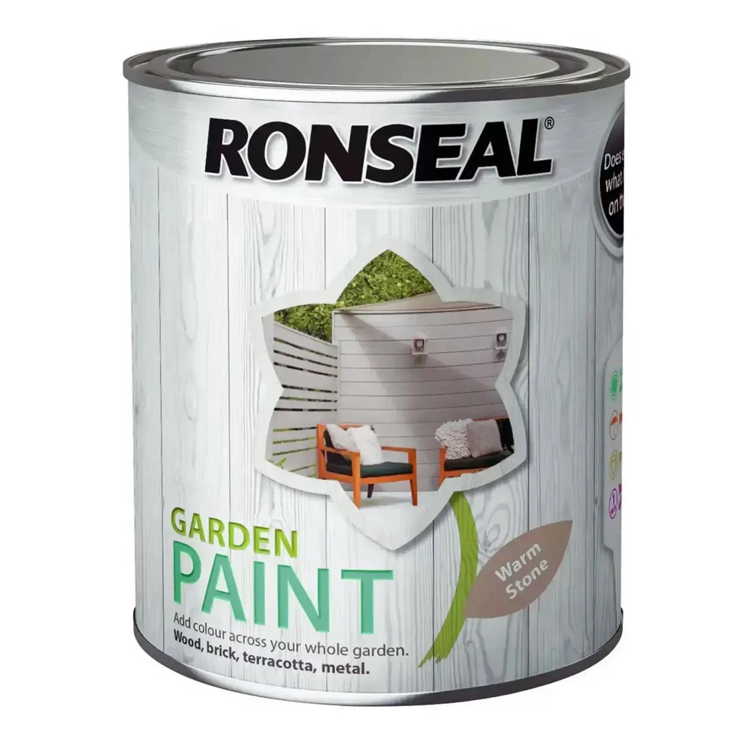 Ronseal Garden Paint Waterproof Exterior Wood Metal Brick Stone