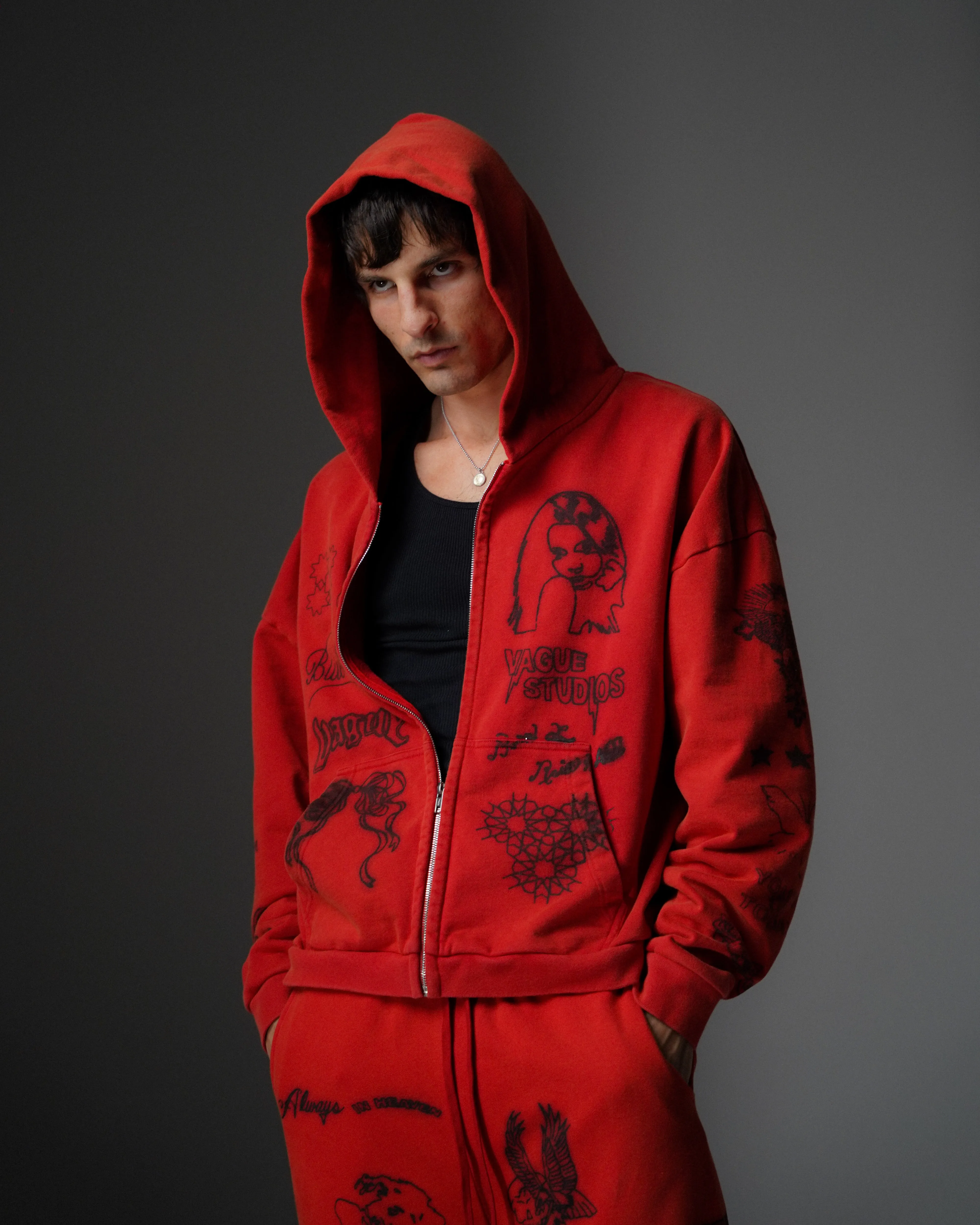 SKIN DEEP ZIP UP [RED]