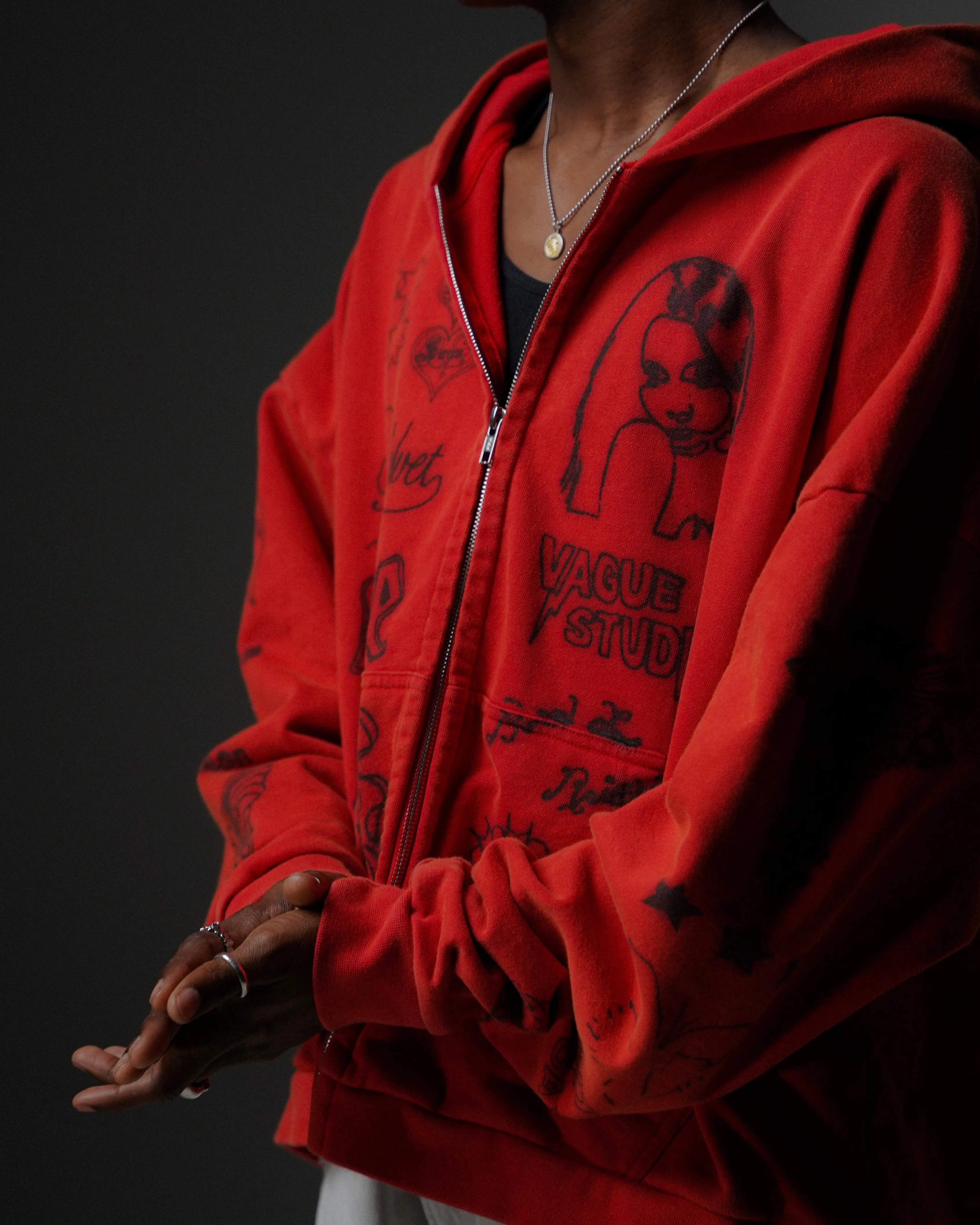 SKIN DEEP ZIP UP [RED]