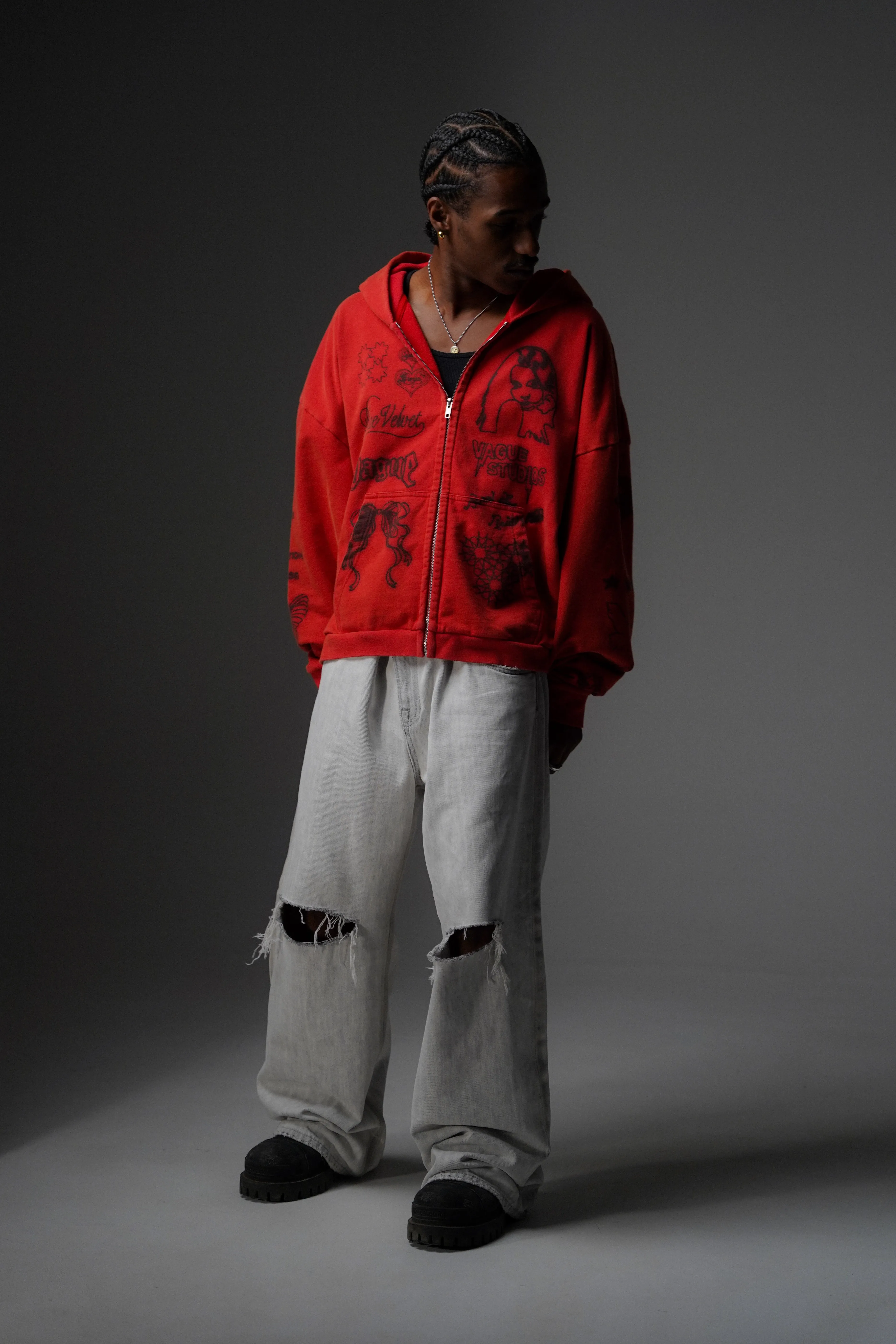 SKIN DEEP ZIP UP [RED]