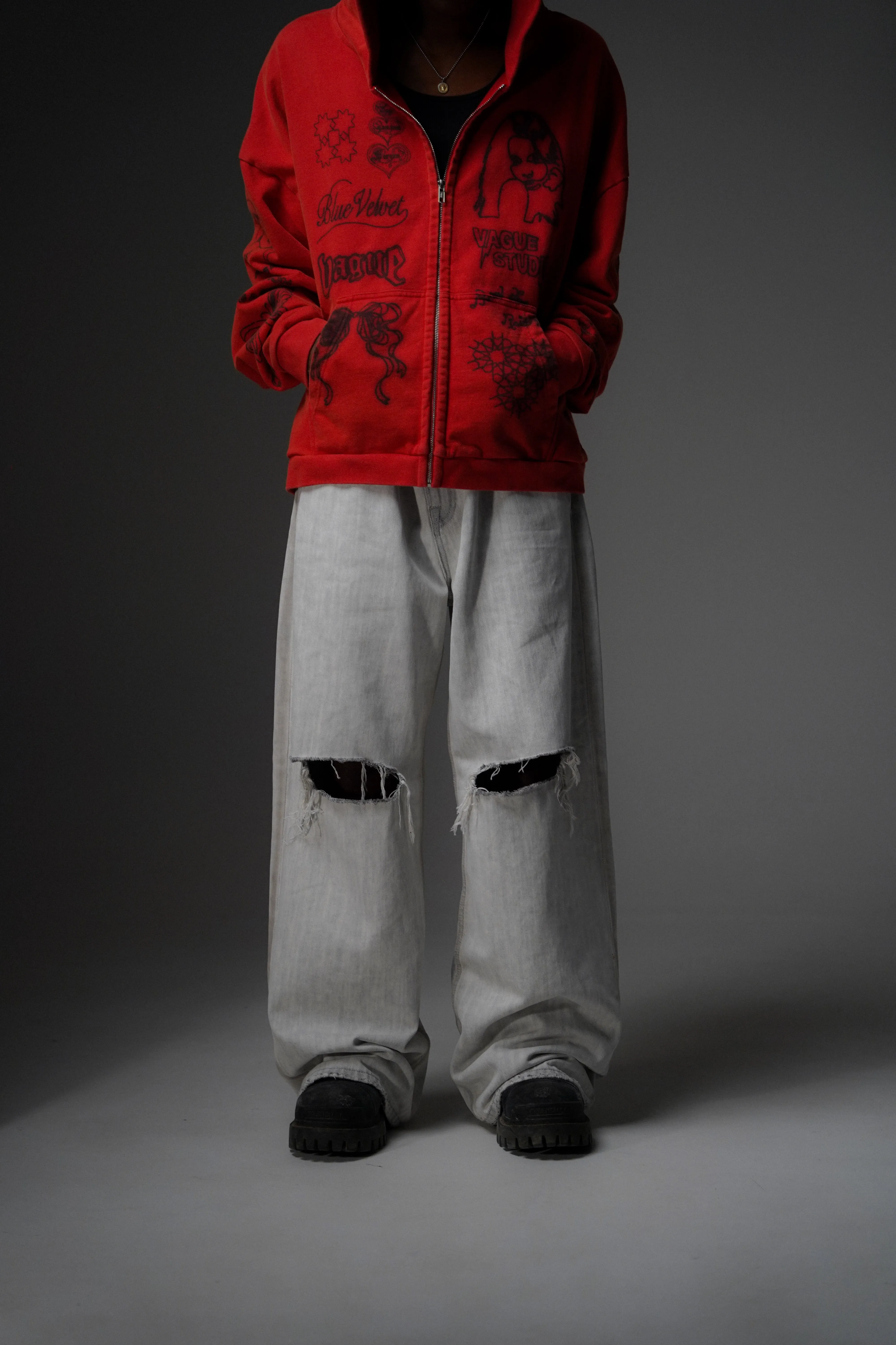 SKIN DEEP ZIP UP [RED]