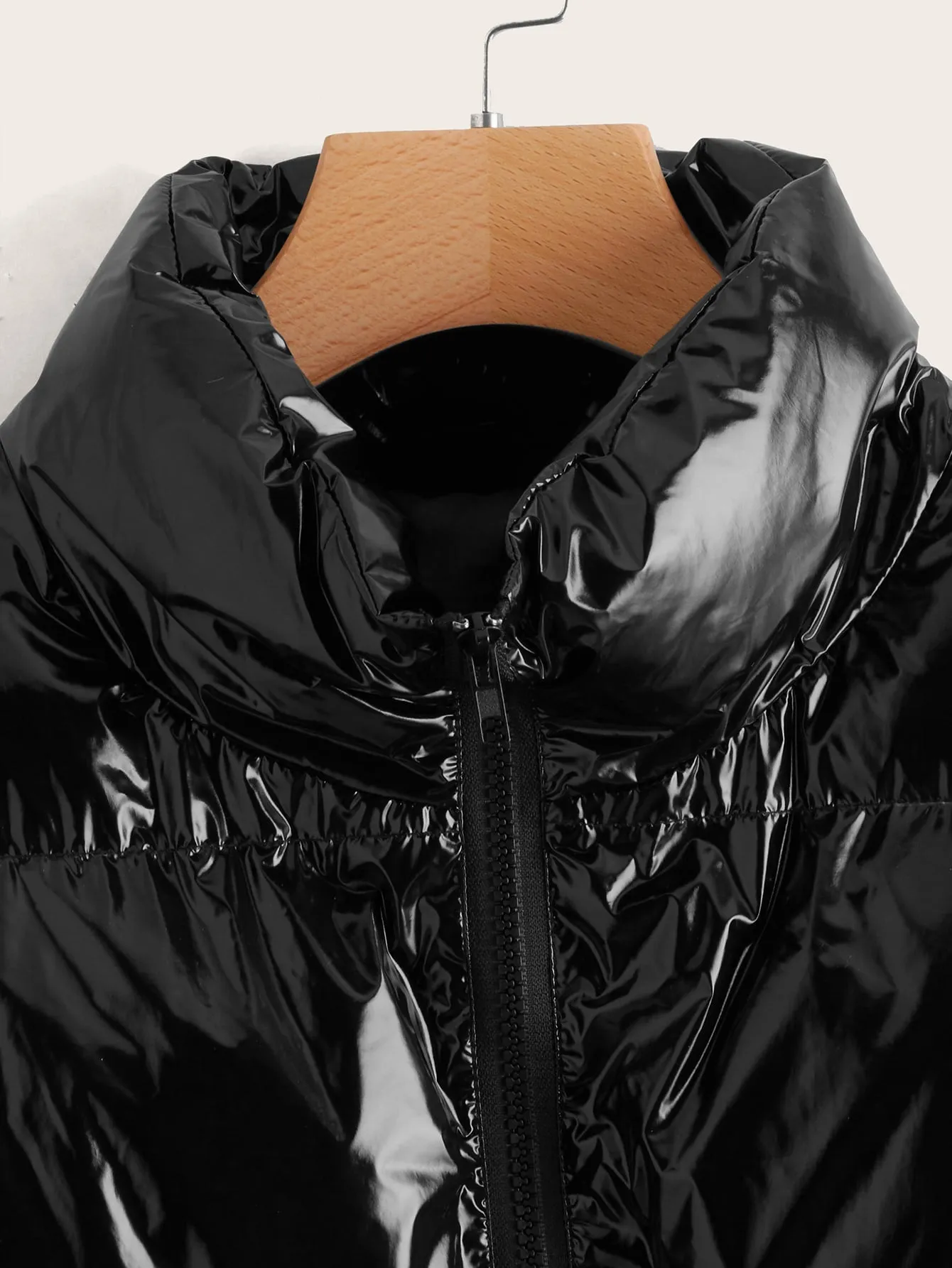 Solid Zip Front Puffer Coat FW23