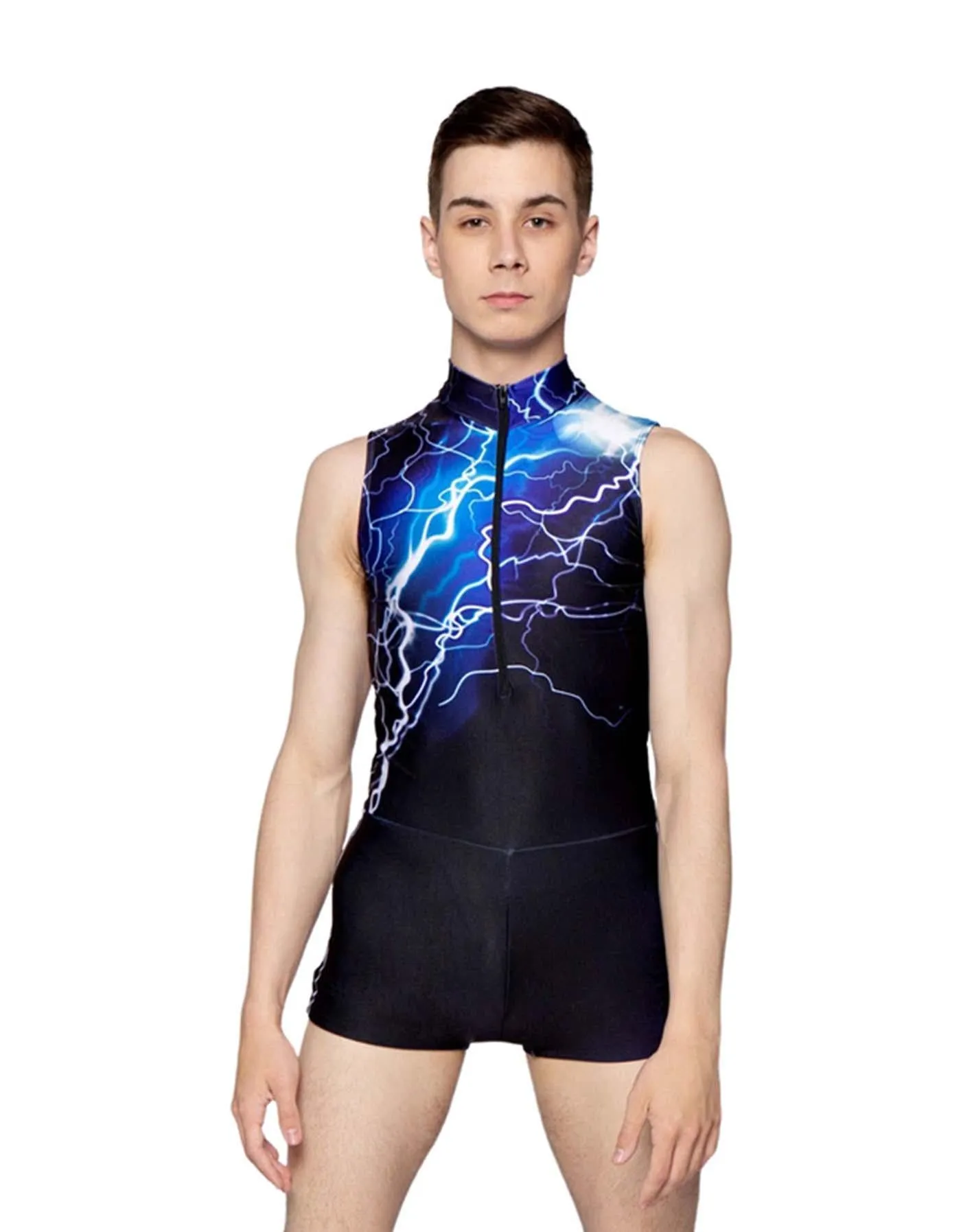 Striking Boys Zip Up Biketard