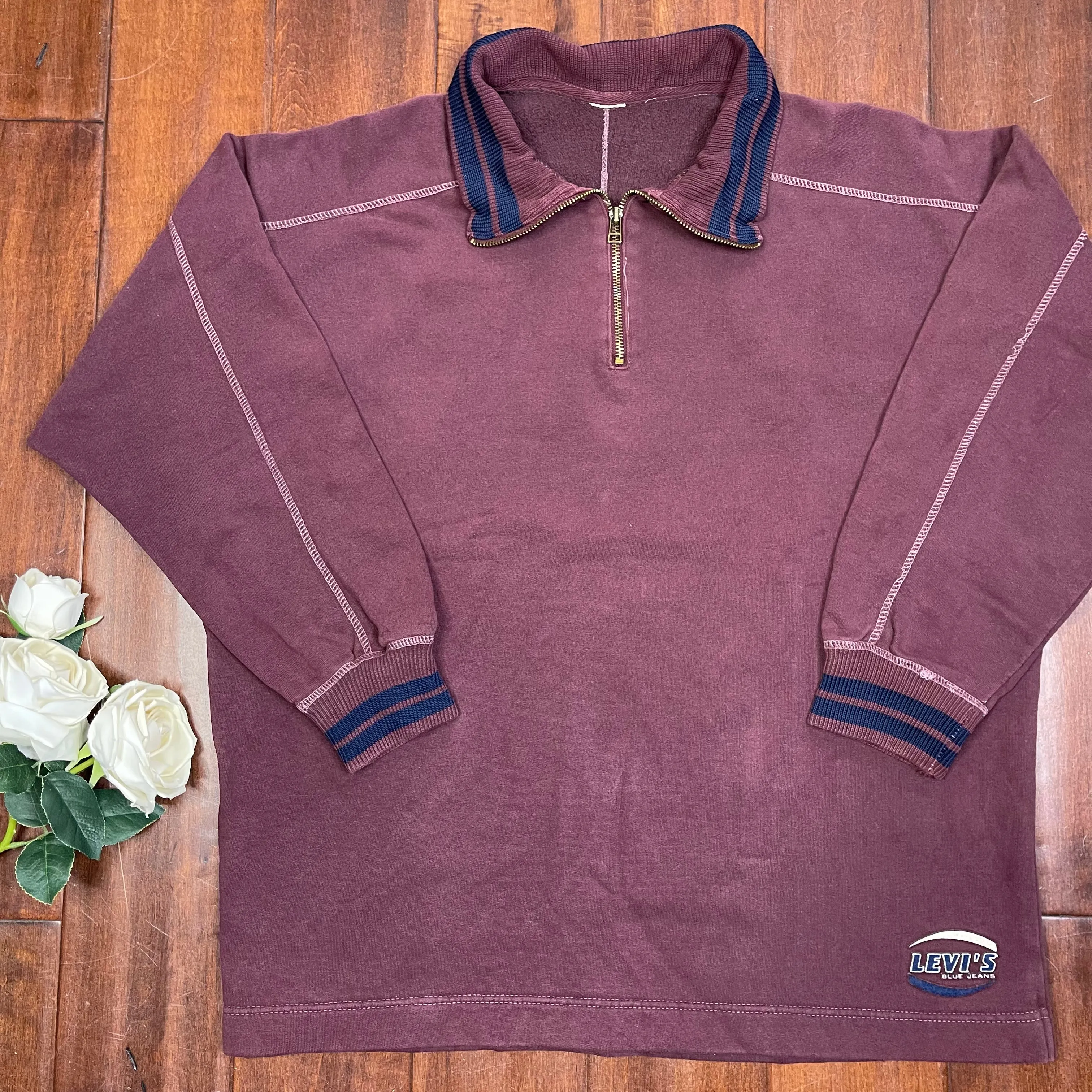 THRIFTED LEVI’S POLO ZIP-UP