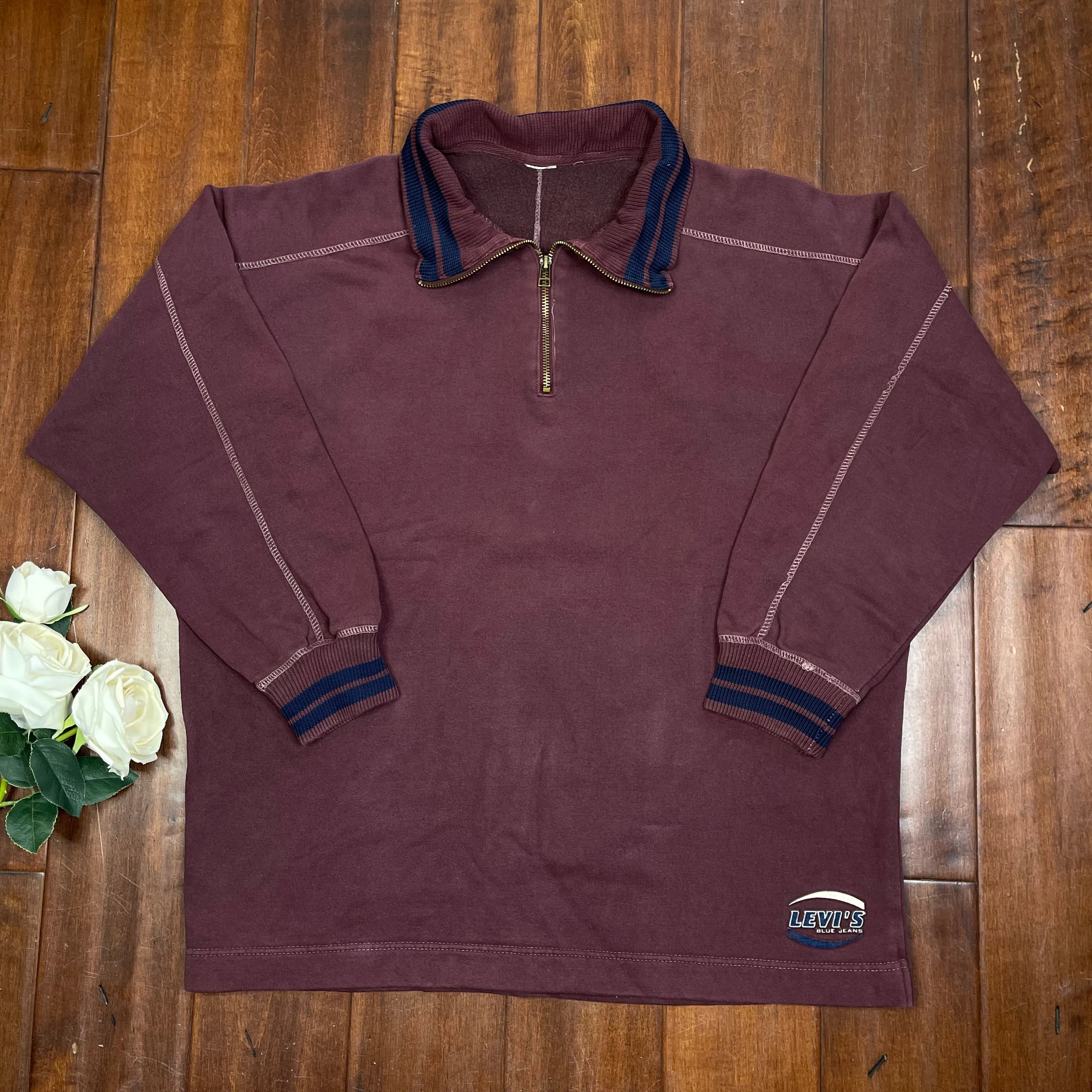 THRIFTED LEVI’S POLO ZIP-UP