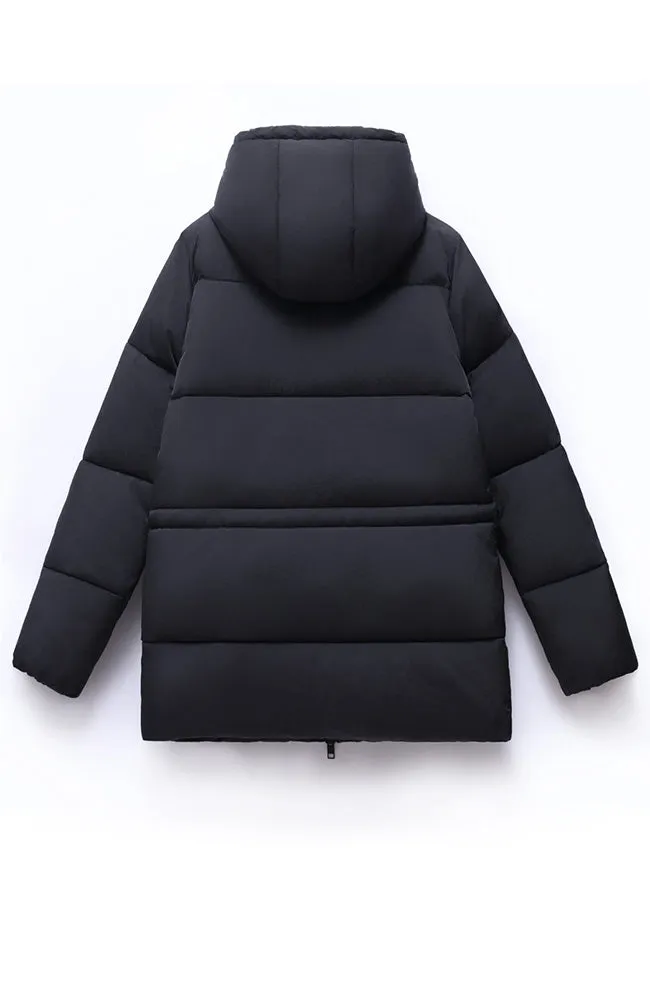 Vervier puffer jas zwart
