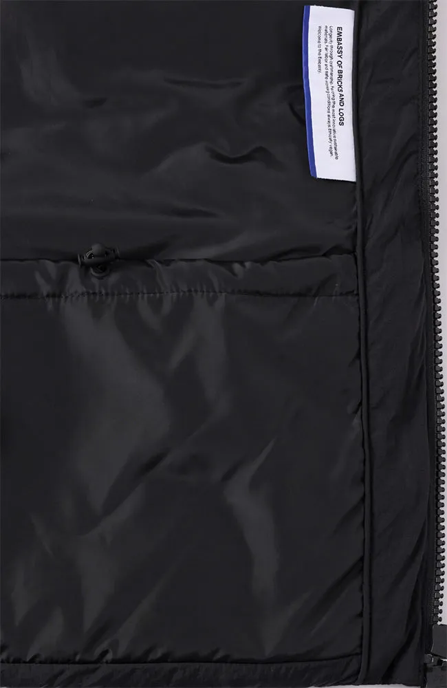 Vervier puffer jas zwart